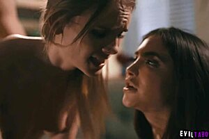 Best friends Jane Wilde and Natalie Knight seduce Nathan Bronson. They share his huge cock in a steamy 3some.