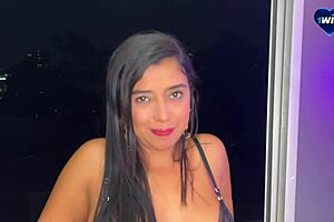 This horny milf seduces the new guy in lingerie at webcam studio! 😈