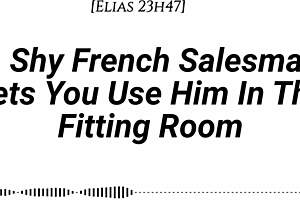wanna drag this shy french salesman into the fitting room for some fun?