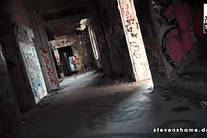 Slim Teen Megan Venturi Gets Banged In Abandoned Hospital During Stevenshame Date With Group Cumshot