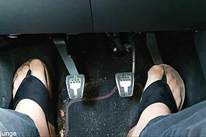 nylon feet and toe separators in the car