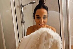 Just out of the shower and a huge cock is ready to pound me hard!