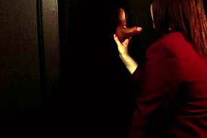 I’m a student sucking cock eagerly at the gloryhole.