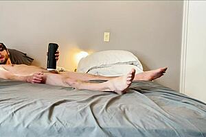 Masturbation Session with Stroking and Sucking Vibrating Toy