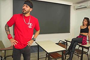 uhh, this petite horny student seduced me with a tasty blowjob for her grades!