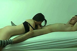 real amateur couple shares intense moments in their college dorm room late at night