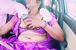 indian housewife in saree gets steamy with car driver in hot romance