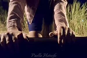 Paolla Hotwife Teaches Raw Anal on Street as True Cuckold Queen