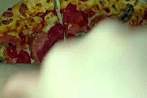 Insane! Pizza Masturbation with Cum on Food - Kinky Arab Teen Fetish in LA!