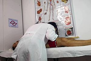 Patient gets aroused right in front of the nurse!
