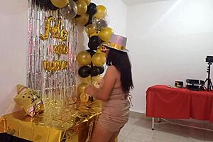 elegant ebony lady hosts a stunning new year's eve party