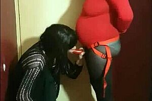 Crossdresser dominates with fierce ass to mouth action