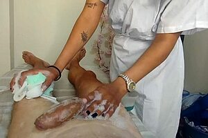 Step into Mexico hospital - how does this sexy nurse suck my dick so well?