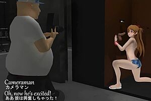 Glory Hole Cumshot for Teen with Big Tits and Big Ass