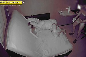 Cheating wife meets neighbour late at night for a secretive encounter