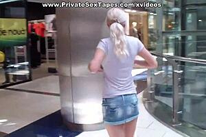 Blonde amateur girlfriend gets fucked hard by friend in private toilet reality clip