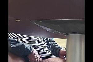 caught filming wife's upskirt pussy flashing