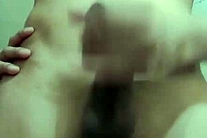 Shy guy masturbating in the work bathroom