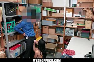 Young thief caught by LP officer, forced to confess her crime in backroom confrontation.
