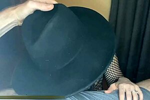 goth girls sloppy blowjob and a big cumshot reward with licking and deepthroat on hairy armpit nerd