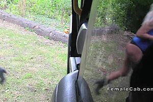 huge boobs lesbian cab driver interacts with ebony passenger