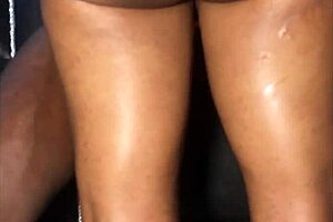 Thigh fuck with handjob and fingering her laps hard