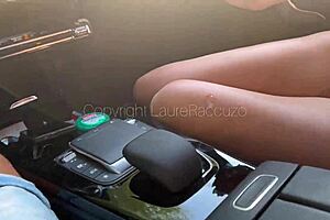 Milf slut sucks driver's cock in public car and swallows cum deepthroat.