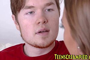 pretty amateur rides dick and gives blowjob while tugging