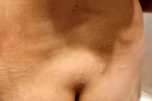 Step sister showers with big tits while voyeur watches her wet body in taboo bathroom scene