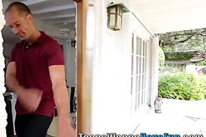 Costumed Teen Sucks Cock Hard, Gets Facial Cumshot!