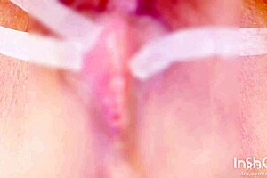 Asian Girl Bound in Bondage Massages Her Clit for Masturbation 😈