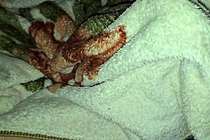 He played with his virgin stepdaughter in new panties for masturbation and first penetration