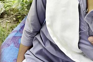 Why does Indian schoolgirl get fucked by friend in forest?