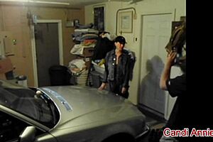 slut milf candi annie in garage shoot