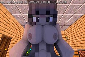 POV甜蜜圣诞之夜与前女友在Minecraft动画中