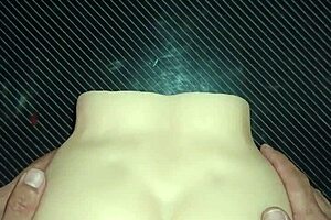 Candy bent over getting slapped during foreplay