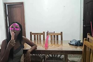 Hot Mexicans Masturbate with Toys on Table 😈