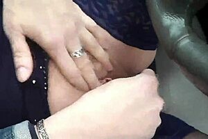 sexy milf frina stops car on road to finger wet pussy to orgasm