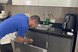 Seductive Colombian Seduces Plumber For Rough Fuck And Lick