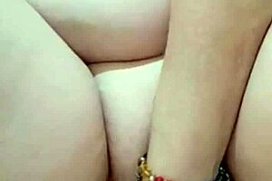 milf blonde uses black anal dildo big pussy lips