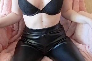 Me in latex fulfills all your domination desires with small cock humiliation