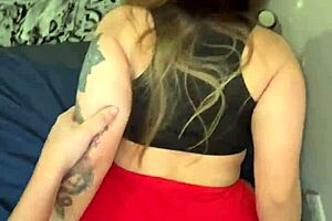 My little 18+ stepsister got home from the party super horny and begged me to fuck her fat big ass in that skirt