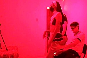 Sensual dance between two sluts at virgin's 18th birthday