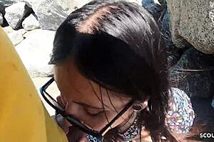 Inked Latina Teen 18+ Seduces Driver For Public Beach Fuck?