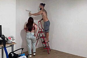 Sexy Neighbor Comes For Titty Fuck And Riding While Boyfriend At Work
