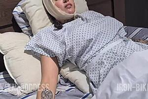 i'm a horny patient who helps to cum, short and with big tits