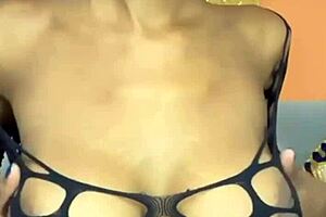 Sexy Colombian Ebony Babe With Narrow Ass Plays With Dildo And Toys