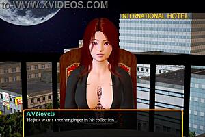 My new family episode 483 features tattooed redhead teen with big tits and ass in erotic game.