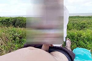 We had a quickie on the beach in public, with him licking my juicy pussy and creampie finish in the outdoors.