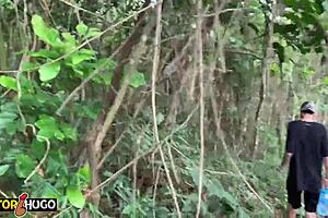 So this young tattooed girl is having sex with a stranger in the woods after smoking